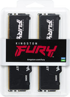 Kingston Fury Beast 32GB (2x16 GB) DDR5 5200MHz, CL40 DIMM Cas Latency, Intel XMP 3.0, Infrared Sync Technology, Overclocking Stability, Black