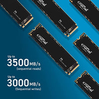 Crucial P3 PCIe 3.0 1TB 3D NAND NVMe M.2 SSD, up to 3500MB/s, Black