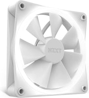 NZXT F120 RGB Fans - Advanced RGB Lighting Customization - Whisper Quiet Cooling - Triple (RGB Fan & Controller Included) - 120mm Fan - White