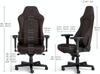 Noblechairs Hero Java Edition Gaming Chair, 4D Armrests, Adjustable Lumbar Support, Class 4 Gas Lift, 60mm Casters, Max Load Up To 150kg, Aluminium Base, Brown