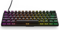 Steelseries Apex Pro Mini Gaming Keyboard, OmniPoint 2.0 Adjustable Switches, 100M Presses, 5 Custom Profiles, RGB PBT Keycaps, Detachable USB Type-C, US Eng Layout, Black