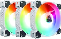 Montech Z3 PRO Addressable RGB 120mm Fan, 3 in 1 with Lighting Controller, PWM Control for Computer Case, ARGB Remote Controller, Programmable Lighting Effects - White Fan Frame | Z3-PRO-ARGB-FAN