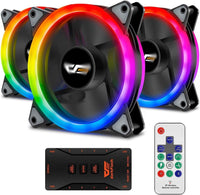 Aigo DR12 Pro Kit 3IN1 Pack 120mm RGB LED High Airflow Computer Case Compatible with ASUS Aura Sync