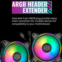 Cooler Master Masterfan Mf120 Halo Duo-Ring ArGB Fan, 24 Independently Leds,120mm Pwm Static Pressure Fan, Absorbing Pads For Computer Case & Liquid Radiator
