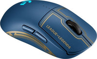 Logitech Pro League of Legends Edition Wireless Mouse, 80G Ultra Lightweight, 25600 Max DPI, 1 Ms Report Rate, Hero 25K Sensor, Blue