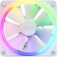 NZXT F120 RGB Fans - Advanced RGB Lighting Customization - Whisper Quiet Cooling - Single (RGB Fan & Controller Required & NOT Included) - 120mm Fan - White