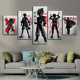 Custom Wall Art Goku 5 panel 35x60 35x80 35x100 cm