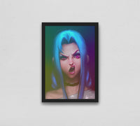 Blue Hair Girl RGB Frame