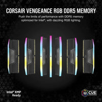 Corsair Vengeance RGB 32GB (2x16GB) 5200MHz DDR5 DRAM Overclock PMIC, Suite For Intel 600/700 Series