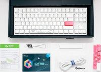 Ducky One 2 TKL Cherry RGB Red Switch Keyboard, Type-C USB Interface, PBT Keycap, English Arabic Layout, White