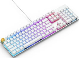 Glorious GMMK White Ice Edition RGB Modular Mechanical Gaming Keyboard w / Gateron Brown Switches White
