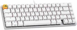 Glorious GMMK V2 Pre-Built Modular Mechanical Keyboard, ABS Doubleshot Keycaps, 65% Layout, 67 Keys, Fox Linear Switch, USB-C Interface, 5-Pin Hotswap Support, White/Black/Pink