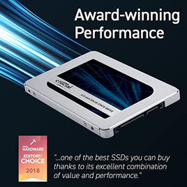 Crucial MX500 500GB 3D NAND SATA 2.5 Inch Internal SSD, up to 560MB/s Blue/Gray, MX500 3D NAND SATA 2.5 Inch Internal SSD
