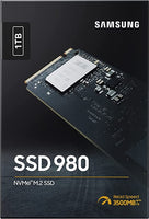 Samsung 980 1 TB PCIe 3.0 NVMe M.2 (up to 3.500 MB/s) Internal Solid State Drive (SSD)