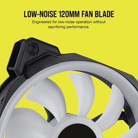 Corsair 120 mm Dual Light Loop RGB LED PWM Fan - Black, (Pack of 3)