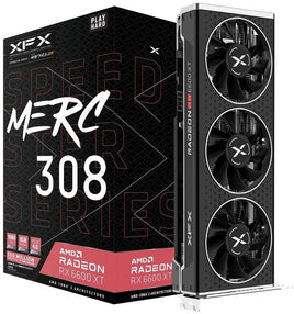 XFX Speedster Merc 308 Radeon RX 6600 XT 8GB GDDR6 Memory, PCI Express 4.0, AMD RDNA 2, AMD Freesync, 2188 MHz Core Clock, 2048 Stream Processors, Black