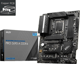 MSI Pro Z690-A DDR4 LGA 1700 ATX Motherboard, 1x Intel I225-V 2.5Gbps LAN, M.2 PCIe 4.0, USB 3.2