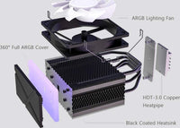 ID-COOLING SE-234-ARGB CPU Cooler AM4 CPU Cooler 5V Addressable RGB Cooler 4 Heatpipes CPU Air Cooler 120mm PWM Fan, Intel/AMD