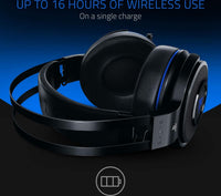 Razer Thresher Wireless and Wired Gaming Headset for PS4 2.4 GHz USB dongle/ 3.5 mm analog connection, Lightweight, Leatherette Ear Cushions