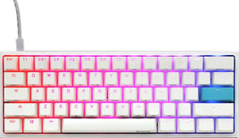 Ducky DKON2061ST-PUSPDWWT1 One 2 Mini Pure White RGB Version 2 (Year of the Rat Spacebar) Gaming Keyboard - Cherry MX Silver Switch