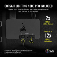 Corsair 120 mm Dual Light Loop RGB LED PWM Fan - Black, (Pack of 3)