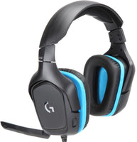 Logitech G432 Wired 7.1 Surround Sound Gaming Headset for PC, Black/Blue