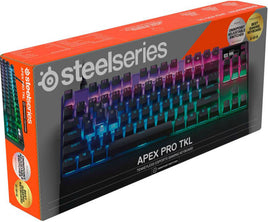 SteelSeries Apex Pro TKL Wired Mechanical Keyboard, OmniPoint Switches, Adjustable Actuation, With RGB Backlighting, OLED Smart Display, Full Key, USB Type A, English Layout, Black