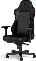 Noblechairs Hero Gaming Chair, 4D Armrests, Adjustable Lumbar Support, Class 4 Gas Lift, 60mm Casters, Max Load Up To 150kg, Aluminium Base, Black / Red