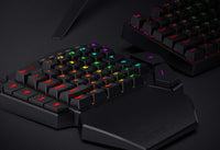 Redragon K585 DITI One-Handed RGB Mechanical Gaming Keyboard Blue Switches Type-C Professional Gaming Keypad with 7 Onboard Macro Keys Detachable Wrist Rest 42 Keys