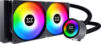 Xigmatek FROZR-O 240 AIO RGB CPU Liquid Cooler, OLED Display Pump Head, 2x120mm ARGB Fan, Reinforced Metal Backplate, 1800 Rpm, 12 VDC