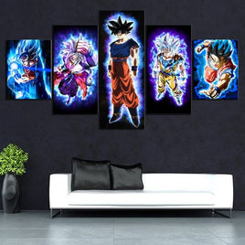 Custom Dragon Ball Z Wall Art Design 5 panel 35x60 35x80 35x100 cm