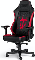 Noblechairs Hero Doom Edition Gaming Chair, 4D Armrests, Adjustable Lumbar Support, Class 4 Gas Lift, 60mm Casters, Max Load Up To 150kg, Aluminium Base, Black / Red