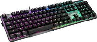 MSI Vigor GK50 Elite LL, Kailh Blue Switch (Clicky) Keyboard, RGB, Wired USB 2.0, Full Keys Anti-Ghosting