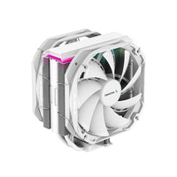 Deepcool AS500 Plus RGB Two 140mm Fan, Single Tower, Aluminium Fins, 5x Copper Heatpipes, White