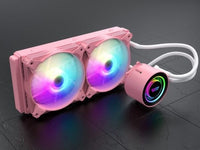 DarkFlash Aigo Twister DX240 Pink ARGB All-in-One 240mm Liquid CPU Cooler with Addressable RGB Fan Pink