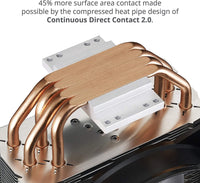 Cooler Master MasterAir MA410M  ARGB LED Lighting CPU Air Cooler 4 Heat pipes, Thermal Sensor, Dual Master MF120R Fans