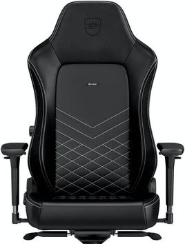 Noblechairs Hero Gaming Chair, 4D Armrests, Adjustable Lumbar Support, Class 4 Gas Lift, 60mm Casters, Max Load Up To 150kg, Aluminium Base, Black / Platinum White