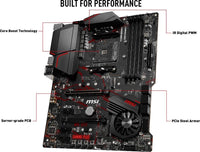 MSI MPG X570 Gaming Plus Motherboard (AMD AM4, PCIe 4.0, DDR4, SATA 6Gb/s, M.2, USB 3.2 Gen 2, HDMI, ATX