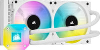 Corsair ICUE H100i Elite Capellix RGB White Liquid, ML120 RGB PWM Fans, 240mm Radiator, Low-Noise Cooling for Your CPU Cooler