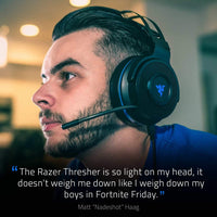 Razer Thresher Wireless and Wired Gaming Headset for PS4 2.4 GHz USB dongle/ 3.5 mm analog connection, Lightweight, Leatherette Ear Cushions
