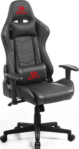 Redragon Spider Queen C602 - PVC leather + Metal Frame, 2D Adjustable Armrest, 350MM Metal Base, 60MM PU Wheels, 80cm*52cm*50cm Gaming Chair Full Black