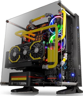 Thermaltake Core P3 ATX Tempered Glass Gaming Computer Case Chassis, Open Frame Panoramic Viewing, Black Edition