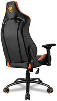 Cougar Outrider S Gaming Chair, Adjustable Design, Piston Lift Height Adjustment, Continuous 180º Reclining, 4D Adjustable Armrest, Full Steel Frame, 4 Gas Lift Cylinder, Orange/Black/Royal Black