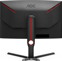 AOC C27G3 27” Curved Frameless VA Gaming Monitor G3, FHD 1080P, 1ms Response Time, 165hz, Adaptive Sync, HDR Mode, Height Adjustable, Black/Red