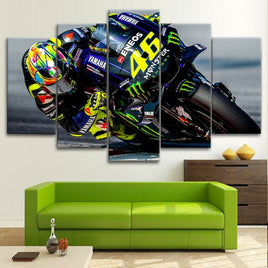 Custom Wall Art Design Valentino Rossi 46  5 panel 35x60 35x80 35x100 cm
