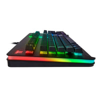 Thermaltake Level 20 RGB Black Aluminum Gaming Keyboard Cherry MX Blue Switches, 16.8 Million Color RGB, Voice Control, Razer Chroma Sync Compatible