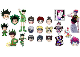 Gon , Naruto and Hisoka Assorted Stickers