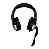1st Player Fire Dancing Voice Control Gaming Headset, Noise Cancelling Mic, Cool LED Lights, Plug and Play - Black / Silver